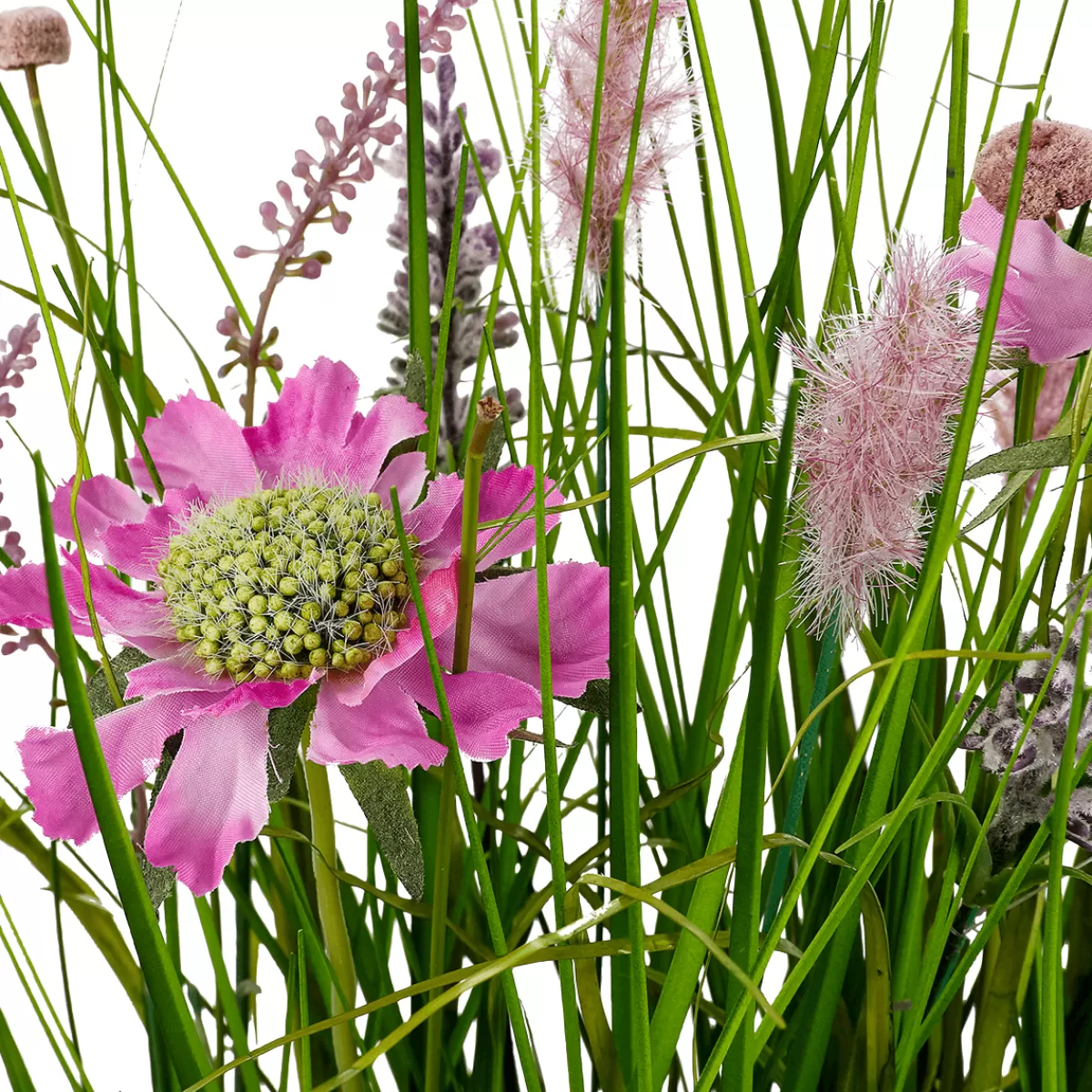 Online DecoWoerner Wiesenblumen Im Eleganten Weißen Topf 38 Cm Hoch rosa