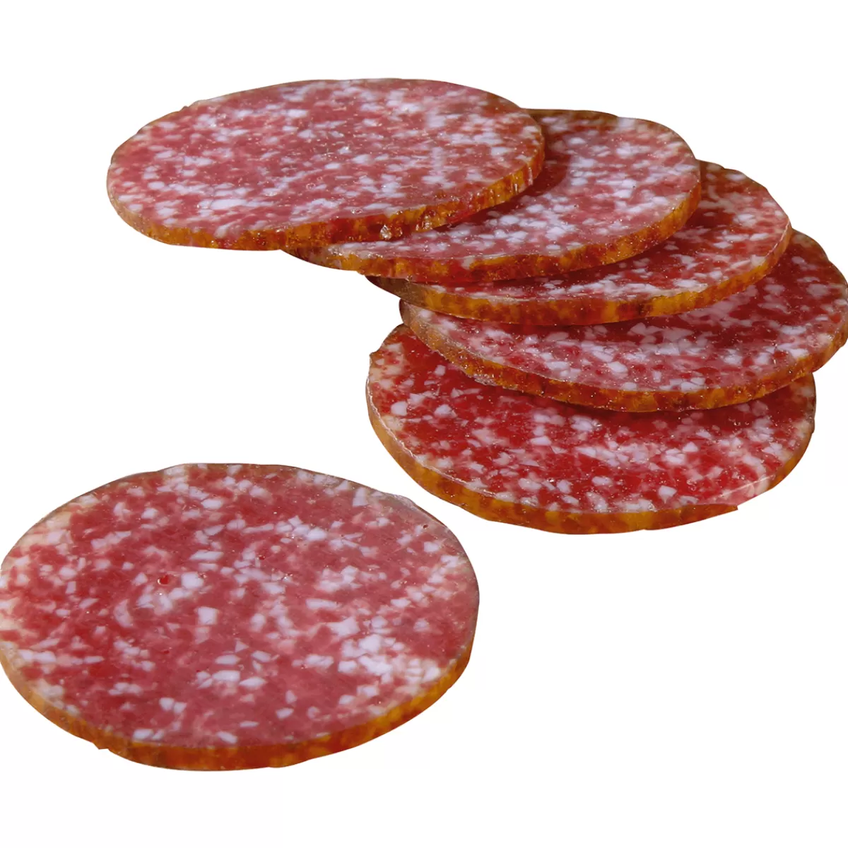 New DecoWoerner Salami Aufschnitt Lebensmittel-Attrappe, 3 Stück rot