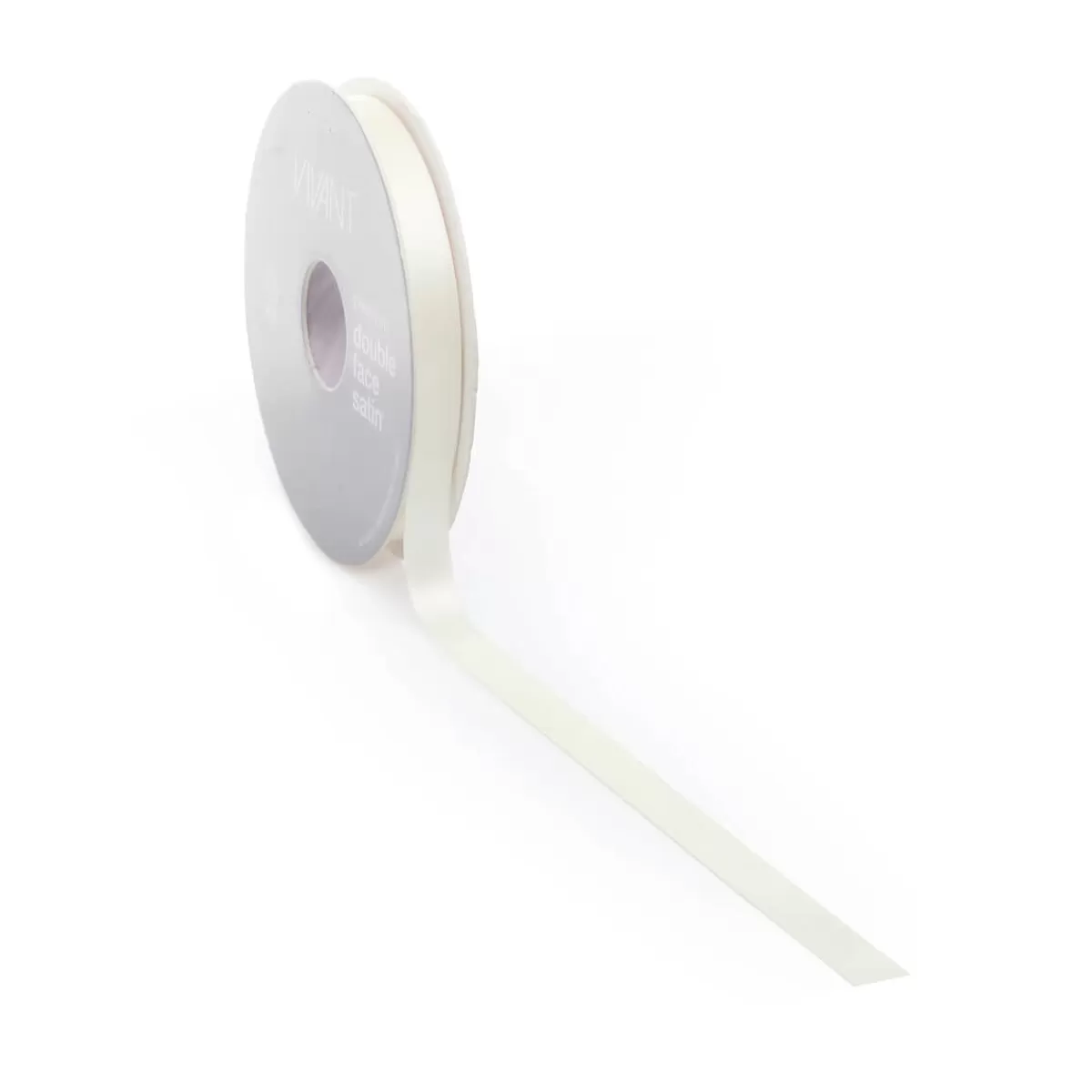 Store DecoWoerner Satinband, 10 Mm X 25m Creme weiß