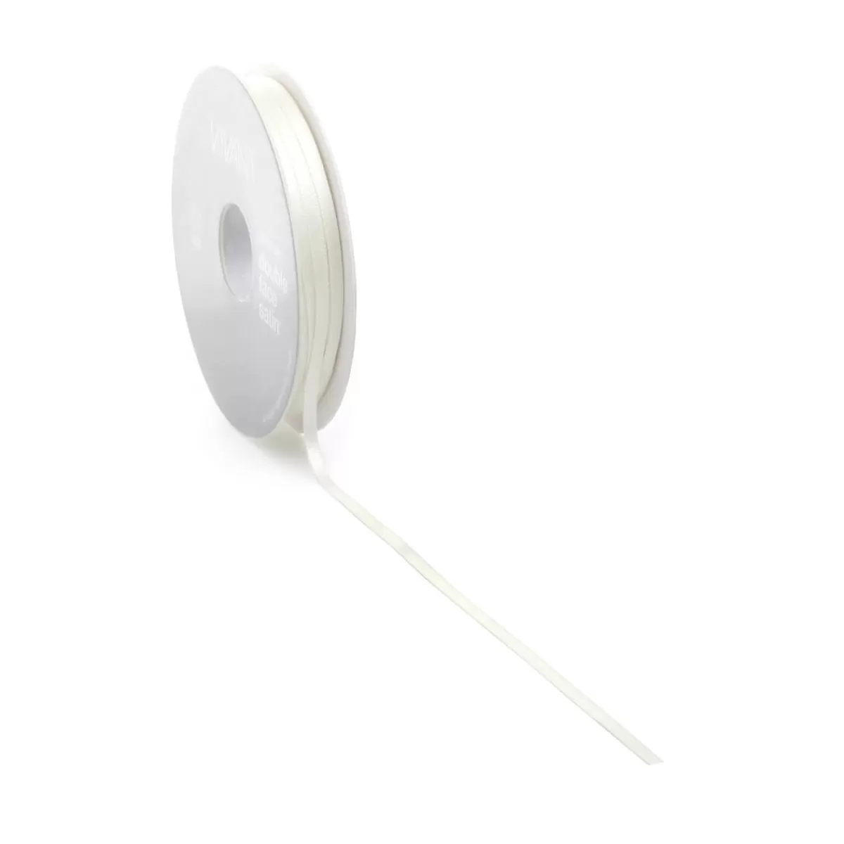 Discount DecoWoerner Satinband, 3 Mm X 50m Creme weiß