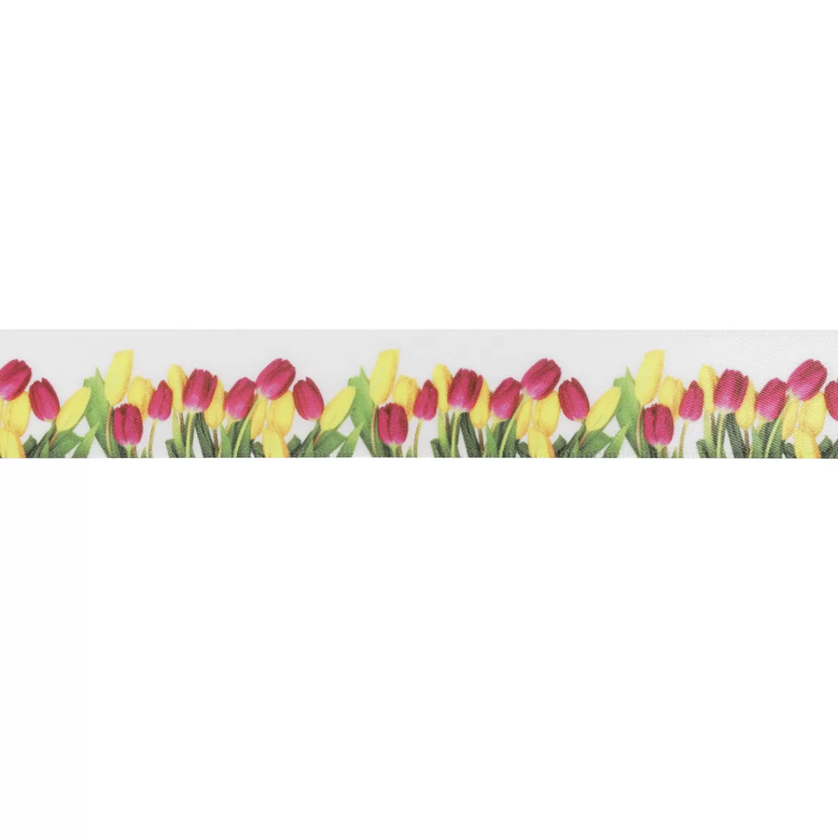 Hot DecoWoerner Satinband Geschenkband Mit Tulpen Motiv, 23 Mm, 20 M mehrfarbig