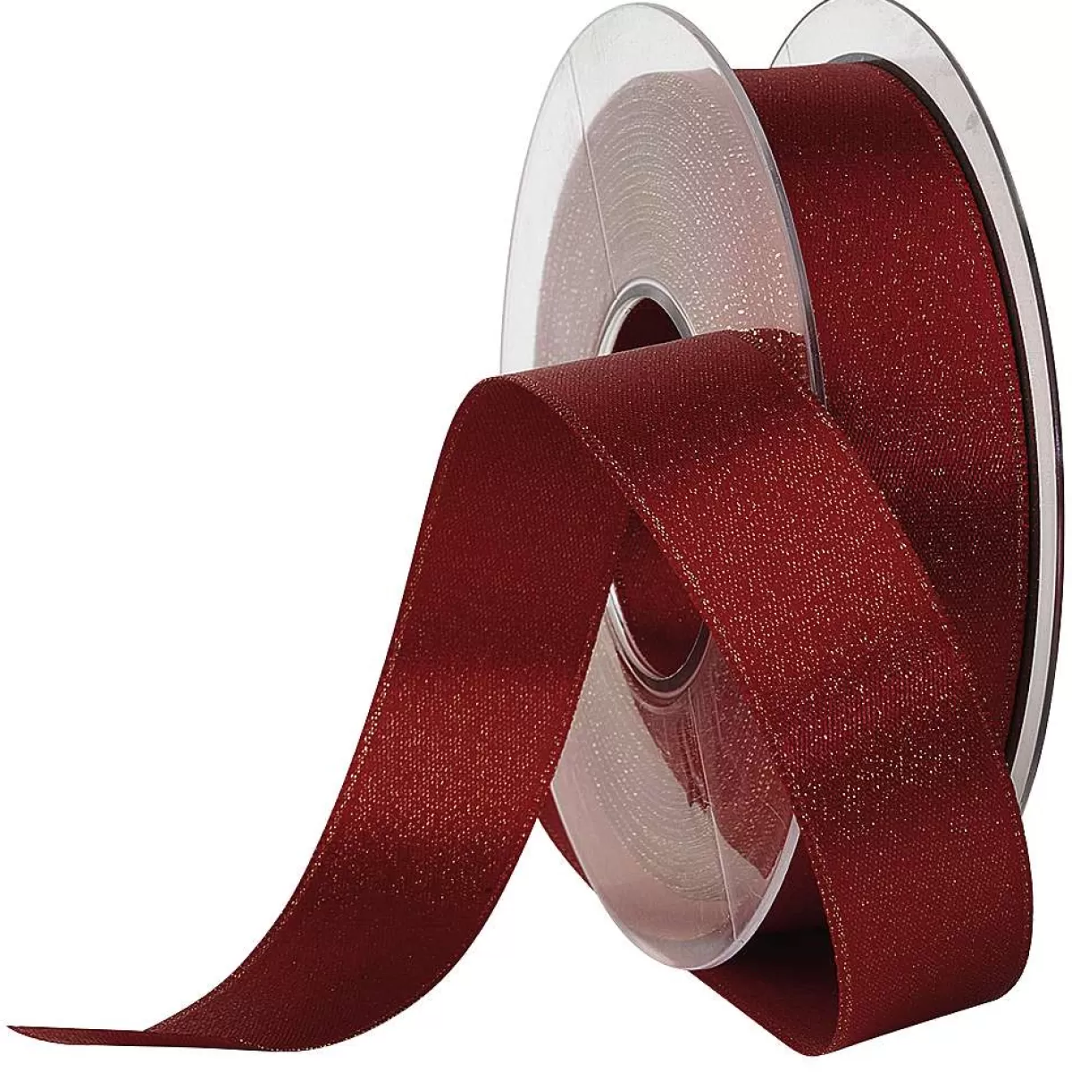 Best Sale DecoWoerner Satinband Glitter, 25 Mm, 20 M, Bordeaux rot