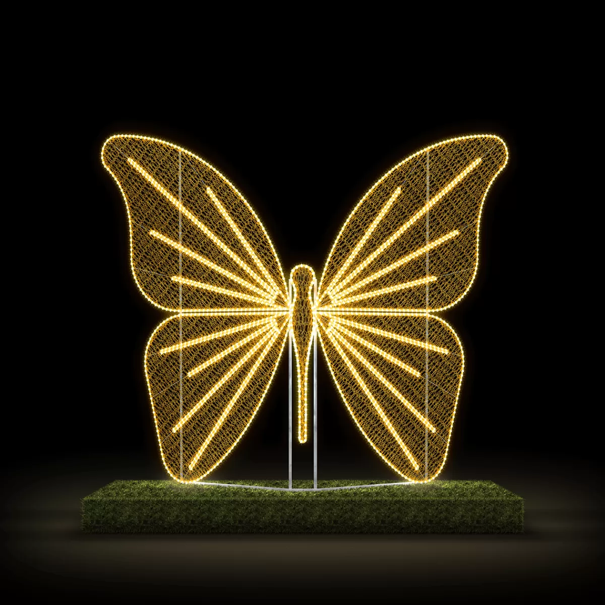 Clearance DecoWoerner Schmetterling Für Außen Warmweiß LED 255 X 310 Cm gold