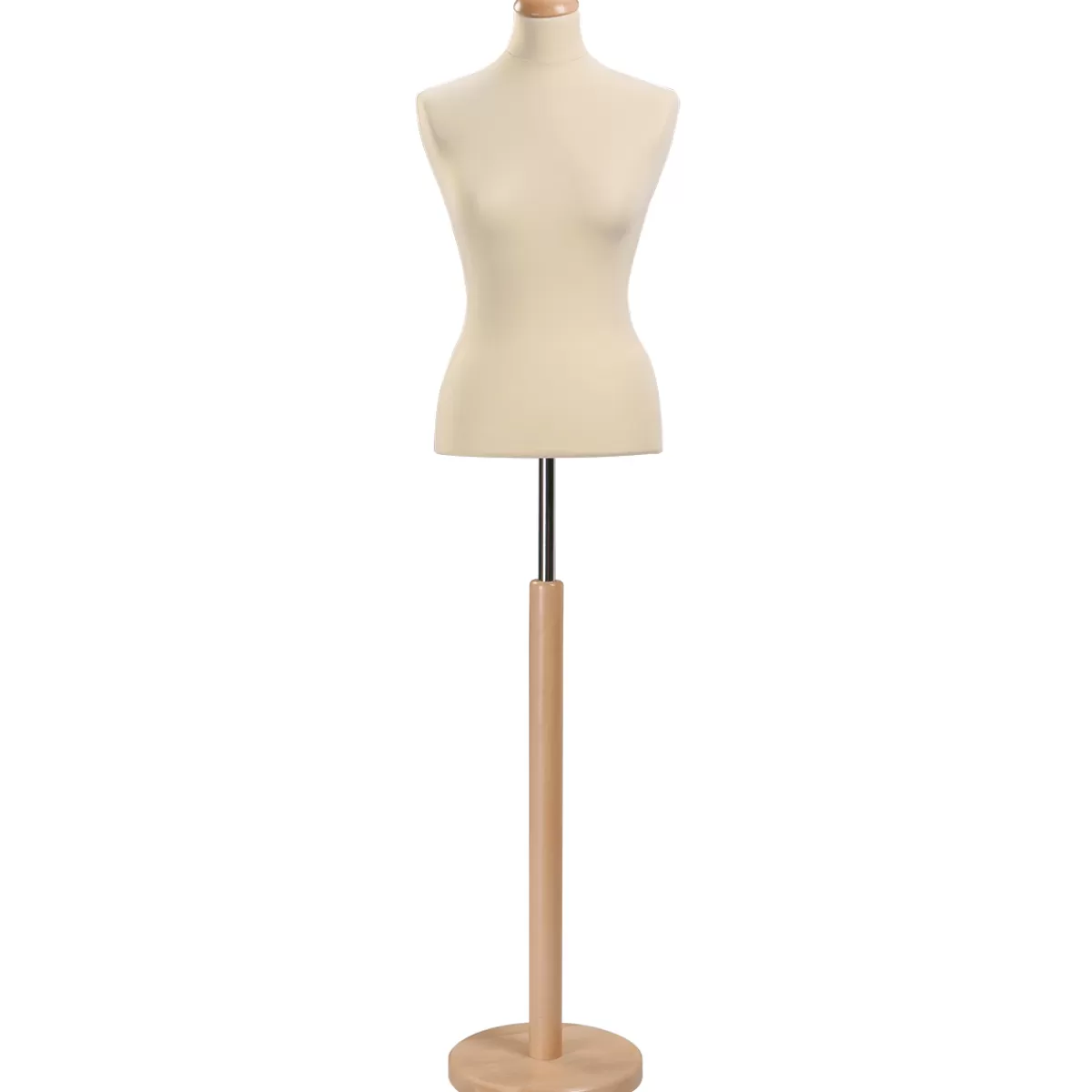 Online DecoWoerner Schneiderpuppe Weiblich, Büste 63 Cm, Ecru/eiche Hell Beige