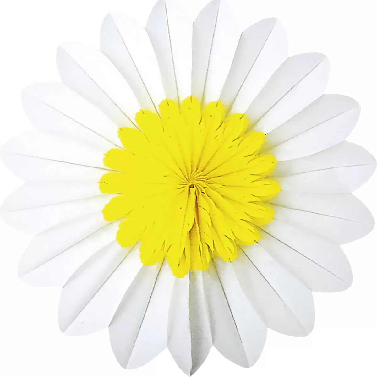 Clearance DecoWoerner Schwer Entflammbare Margeritenblüte Papier-Rosette 50 Cm Ø weiß