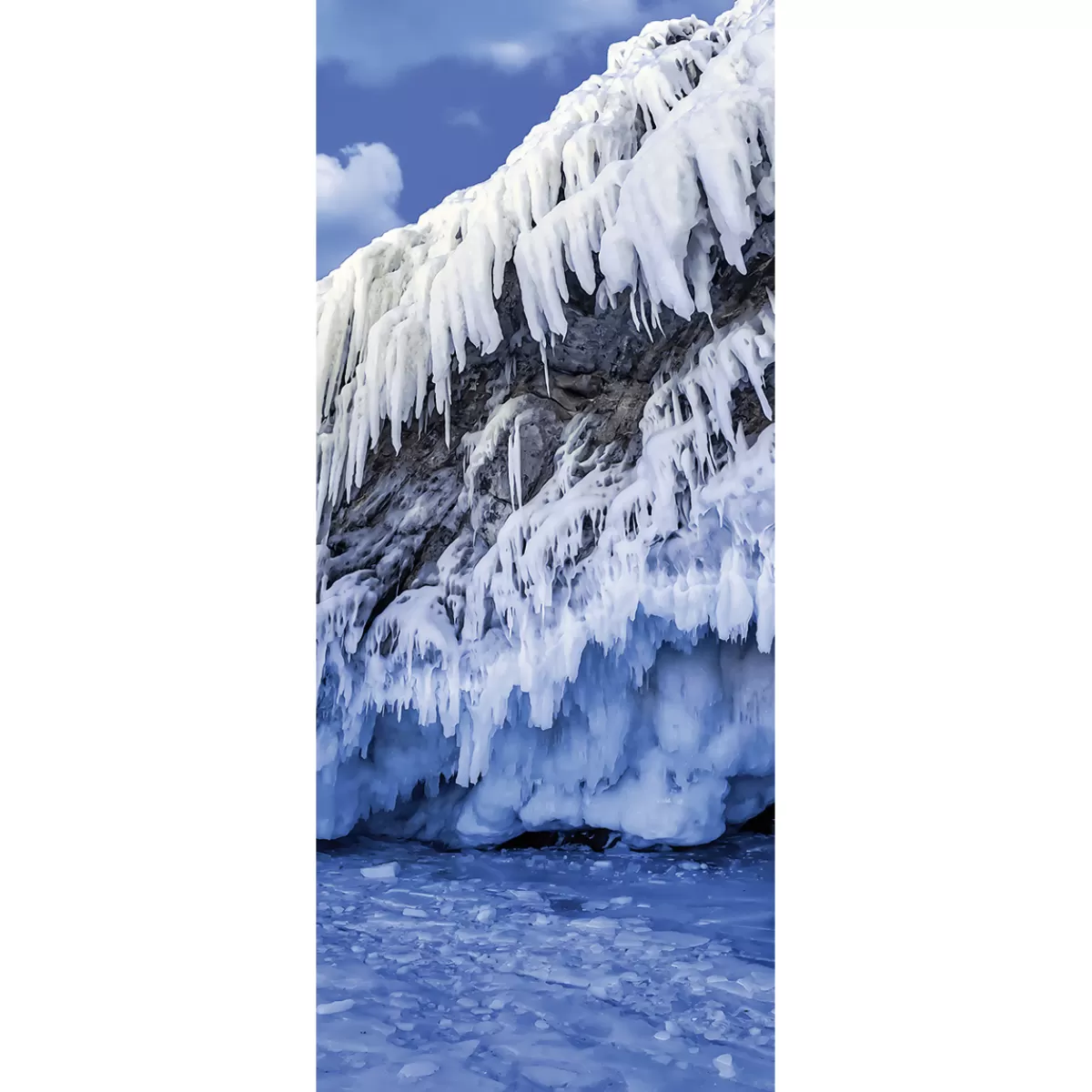 Store DecoWoerner Schwer Entflammbarer Stoffbanner "Eiswasserfall" 75 X 180 Cm