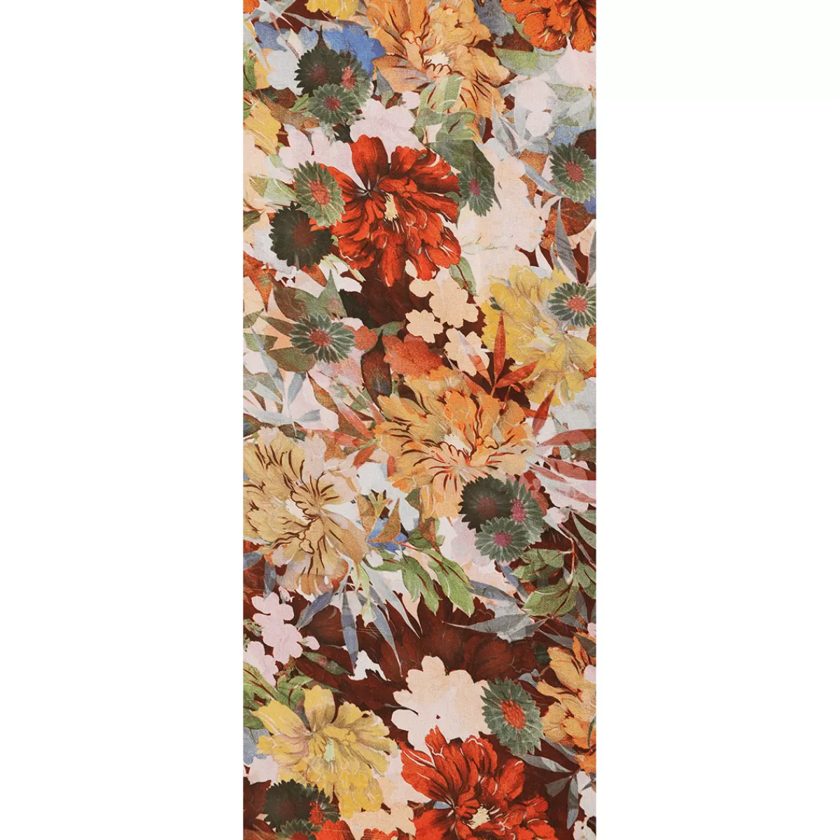 New DecoWoerner Schwer Entflammbarer Stoffbanner "Herbstblumen" Aus Fahnenstoff 75 X 180 Cm mehrfarbig