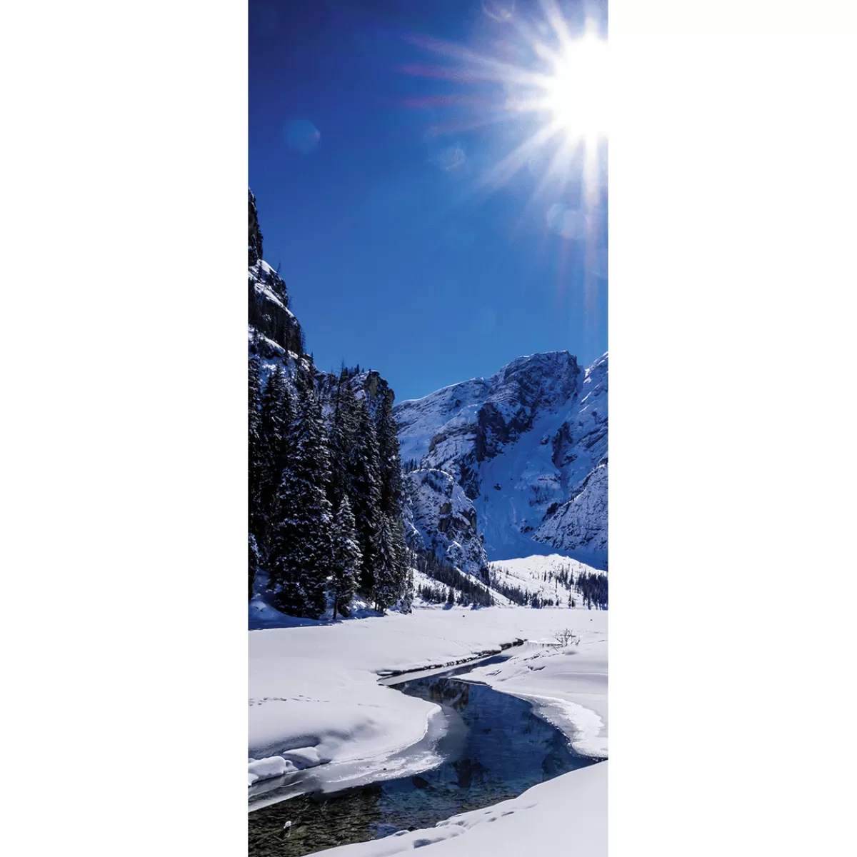 Cheap DecoWoerner Schwer Entflammbarer Stoffbanner "Wintertag" 75 X 180 Cm
