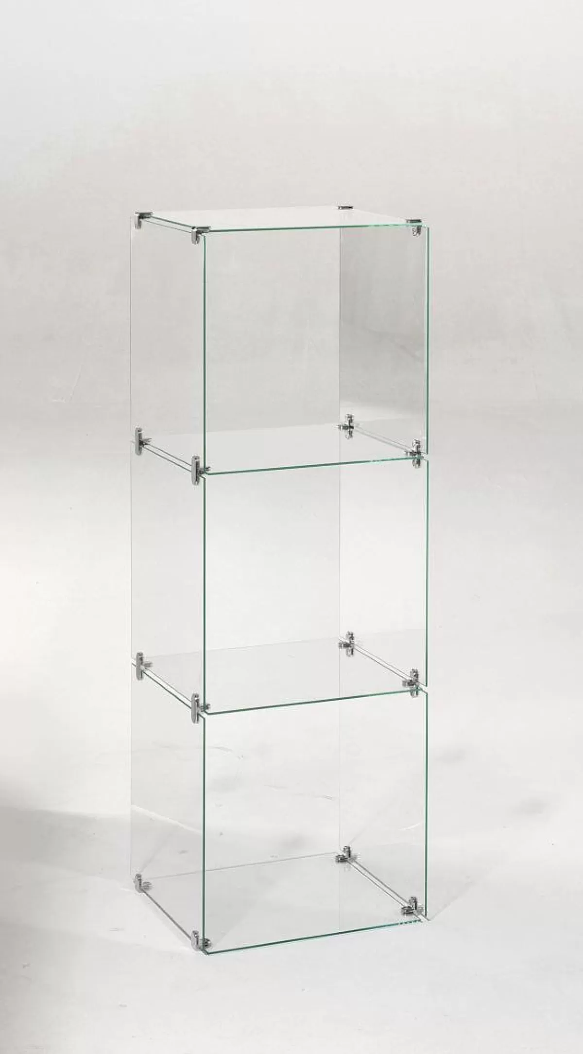 New DecoWoerner Selbstbau-Würfel-Vitrine Aus Glas, Ohne Rückwände, 124 Cm Hoch transparent