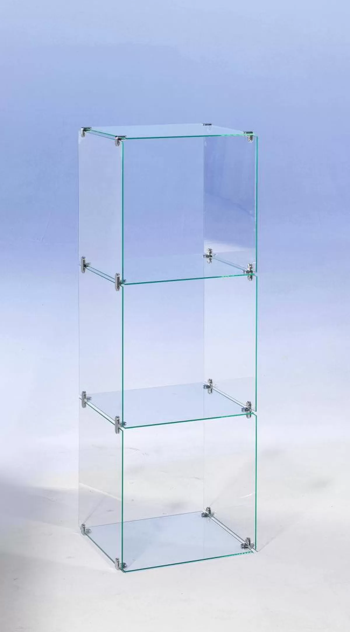 New DecoWoerner Selbstbau-Würfel-Vitrine Aus Glas, Ohne Rückwände, 124 Cm Hoch transparent