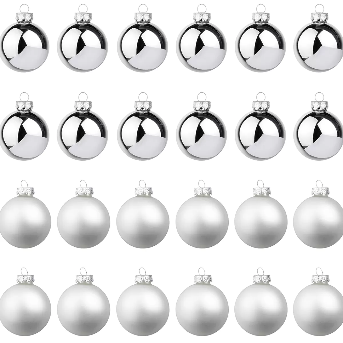 Flash Sale DecoWoerner ne Weihnachtskugeln Aus Glas 6 Cm Ø – 24 Stück silber