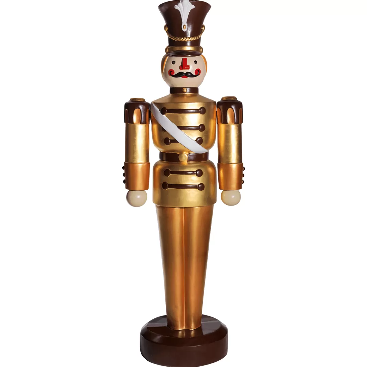 Best DecoWoerner Soldat Figur 185 Cm, Gold-, Vollplastisch braun