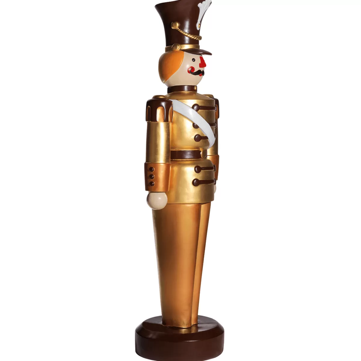 Best DecoWoerner Soldat Figur 185 Cm, Gold-, Vollplastisch braun