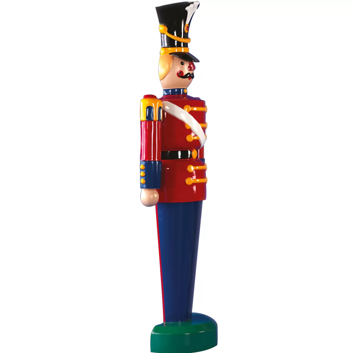 Discount DecoWoerner Soldat Figur 185 Cm, Rot-blau, Halbplastisch mehrfarbig