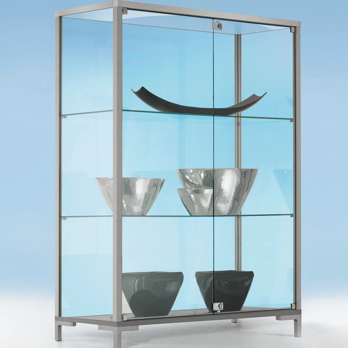 Shop DecoWoerner Standvitrine 135 X 80 X 40 Cm transparent