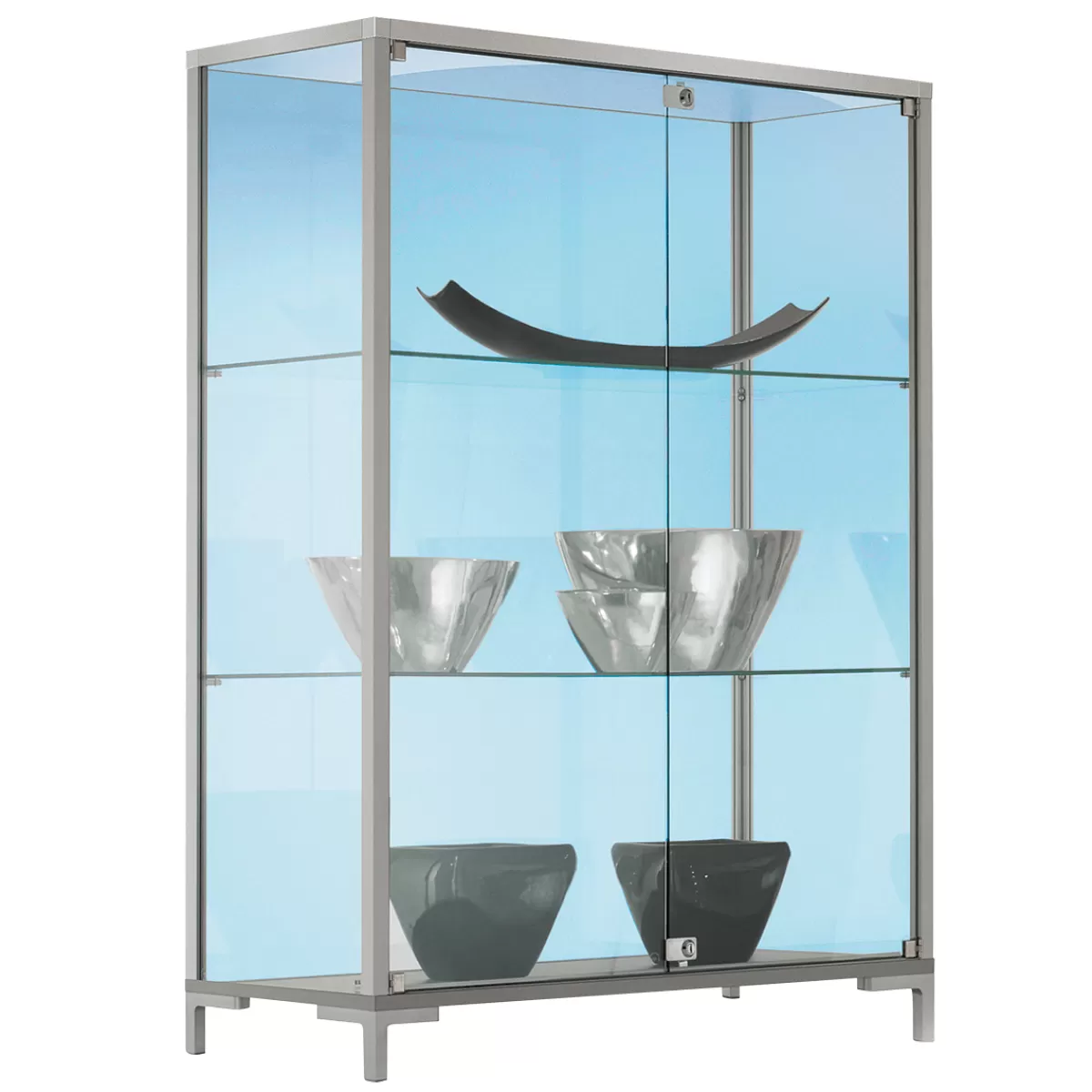 Shop DecoWoerner Standvitrine 135 X 80 X 40 Cm transparent