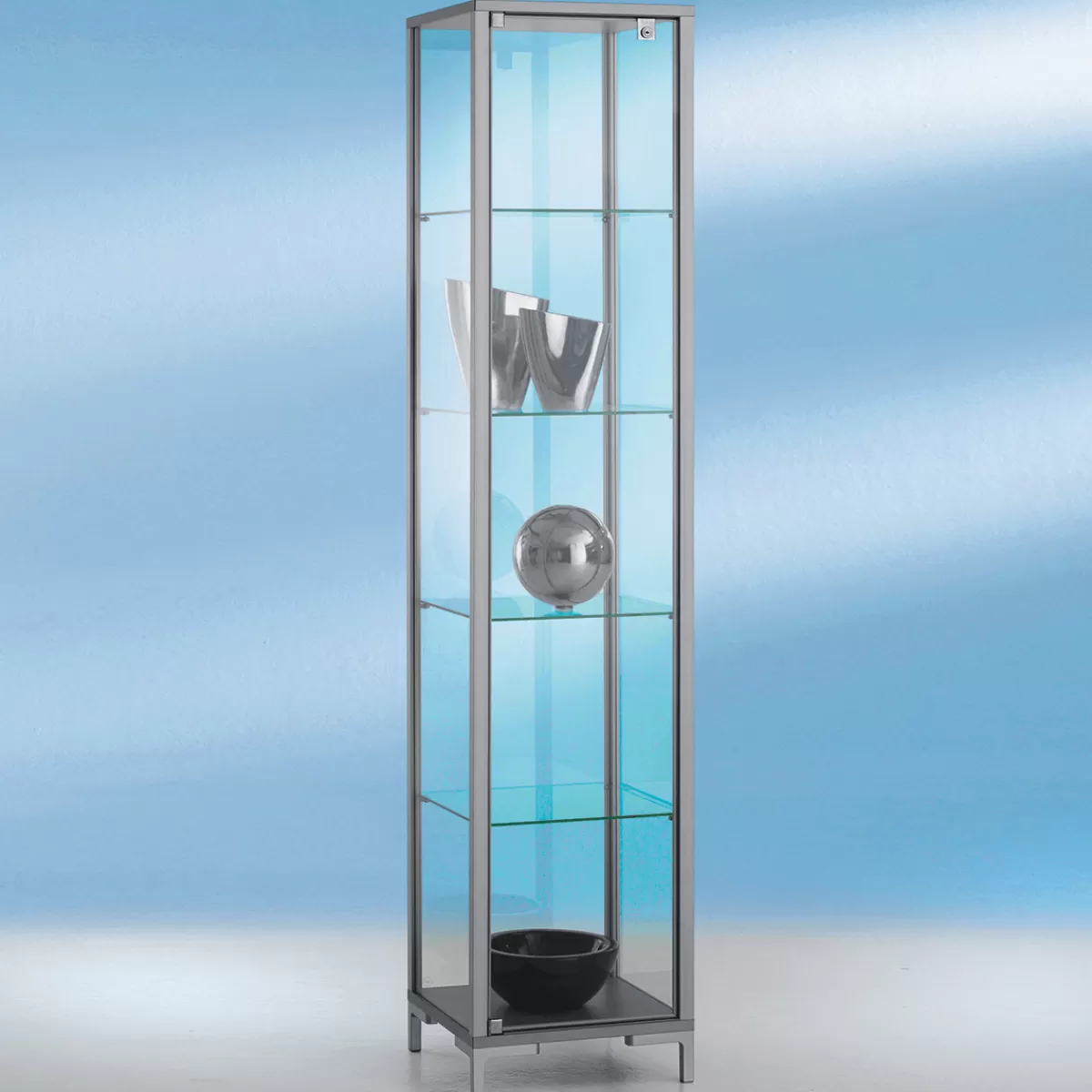 Sale DecoWoerner Standvitrine 186 X 40 X 40 Cm transparent