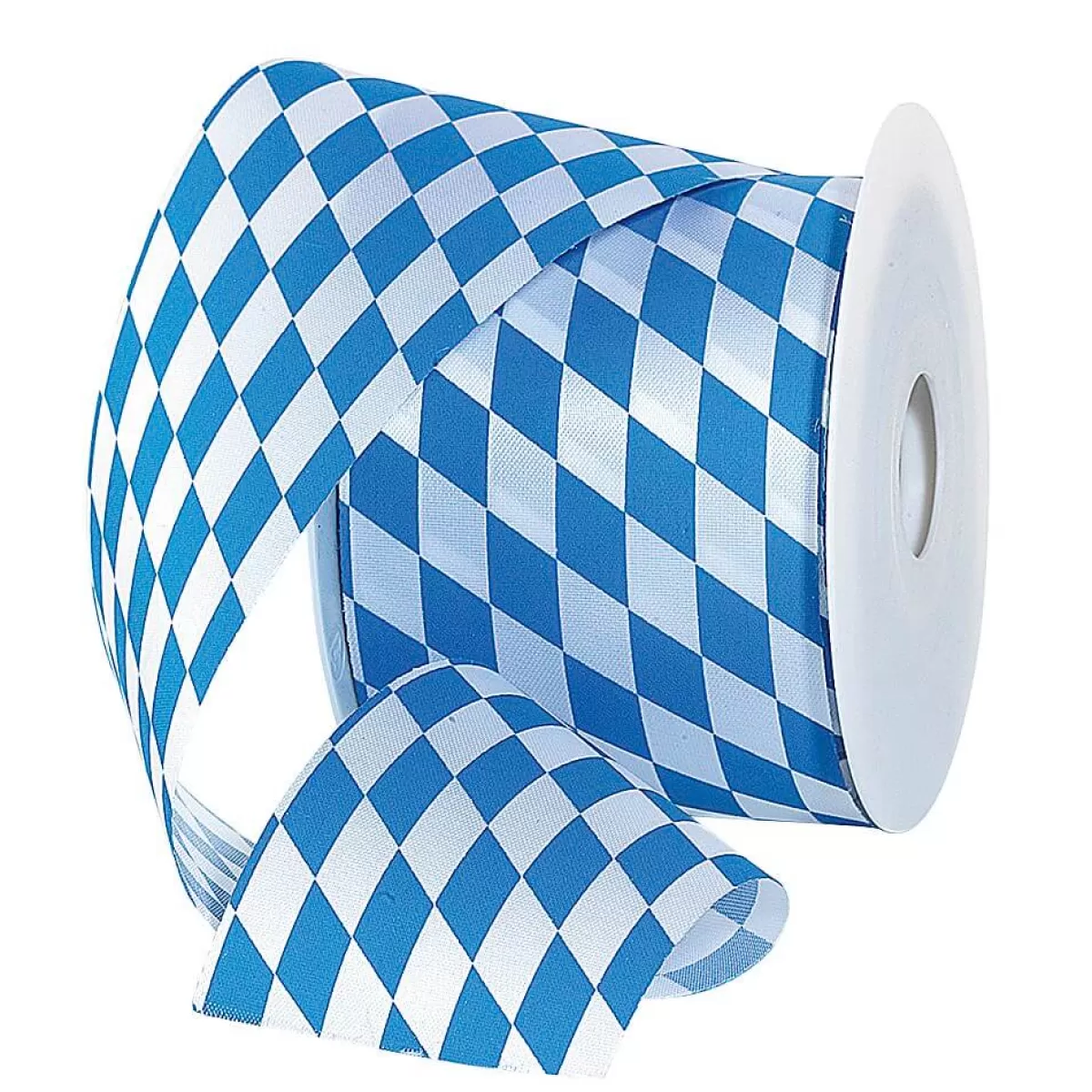 Discount DecoWoerner Stoffband "Bayern" 70 Mm 25 M blau