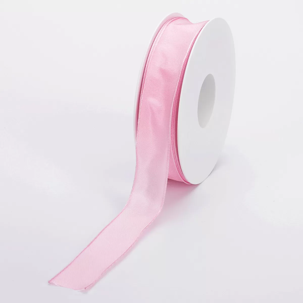 Flash Sale DecoWoerner Stoffband Mit Drahtkante 25 Mm X 25 M, rosa