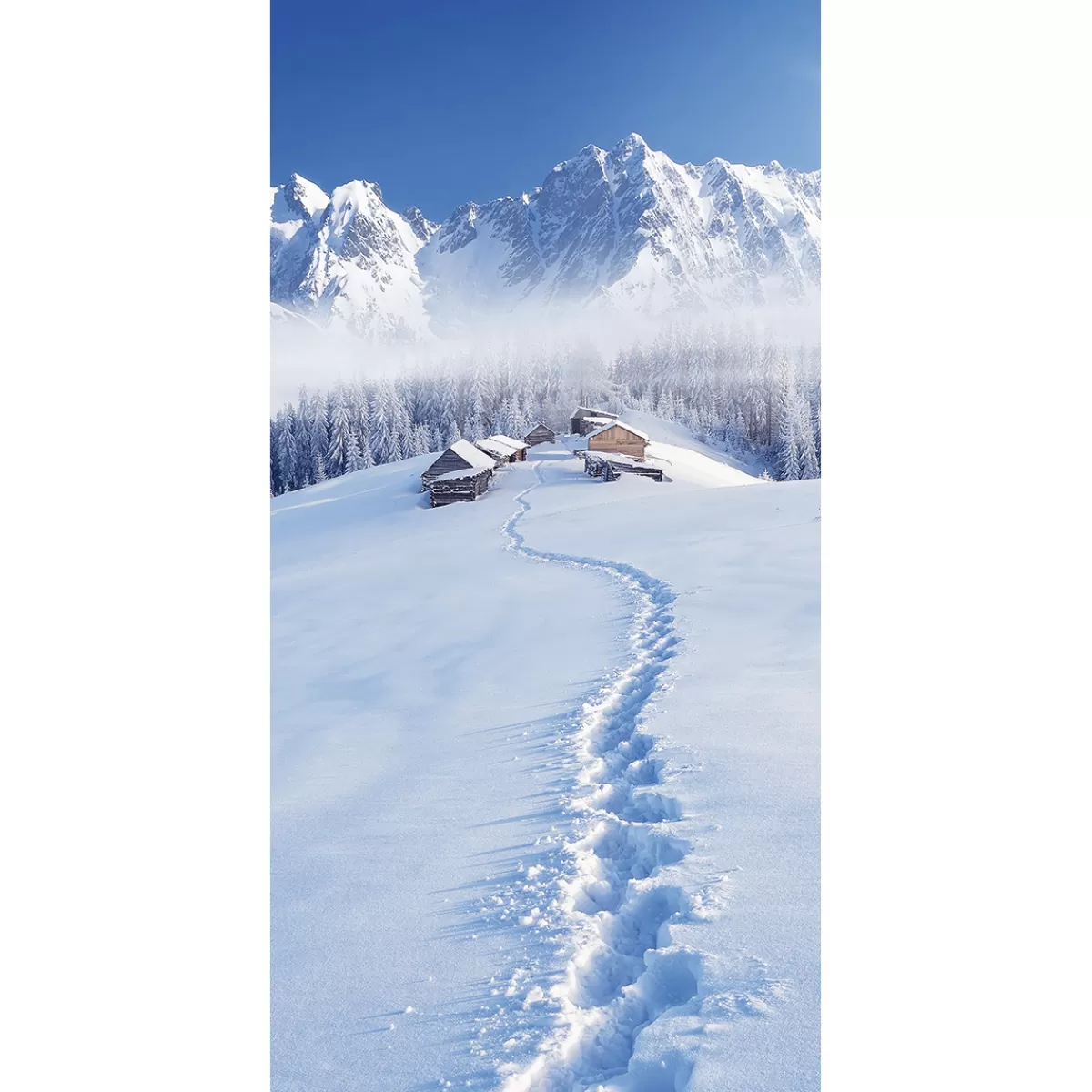 Cheap DecoWoerner Stoffbanner Schneehütte Aus Fahnenstoff 1 X 2 M weiß