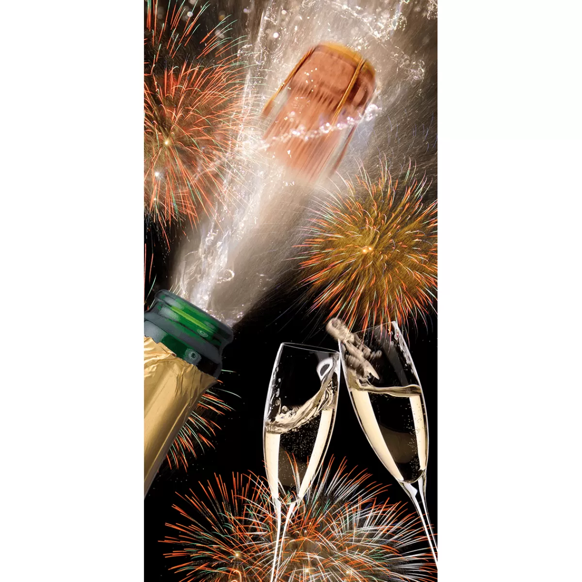 Flash Sale DecoWoerner Stoffbanner Silvester 100 X 200 Cm schwarz