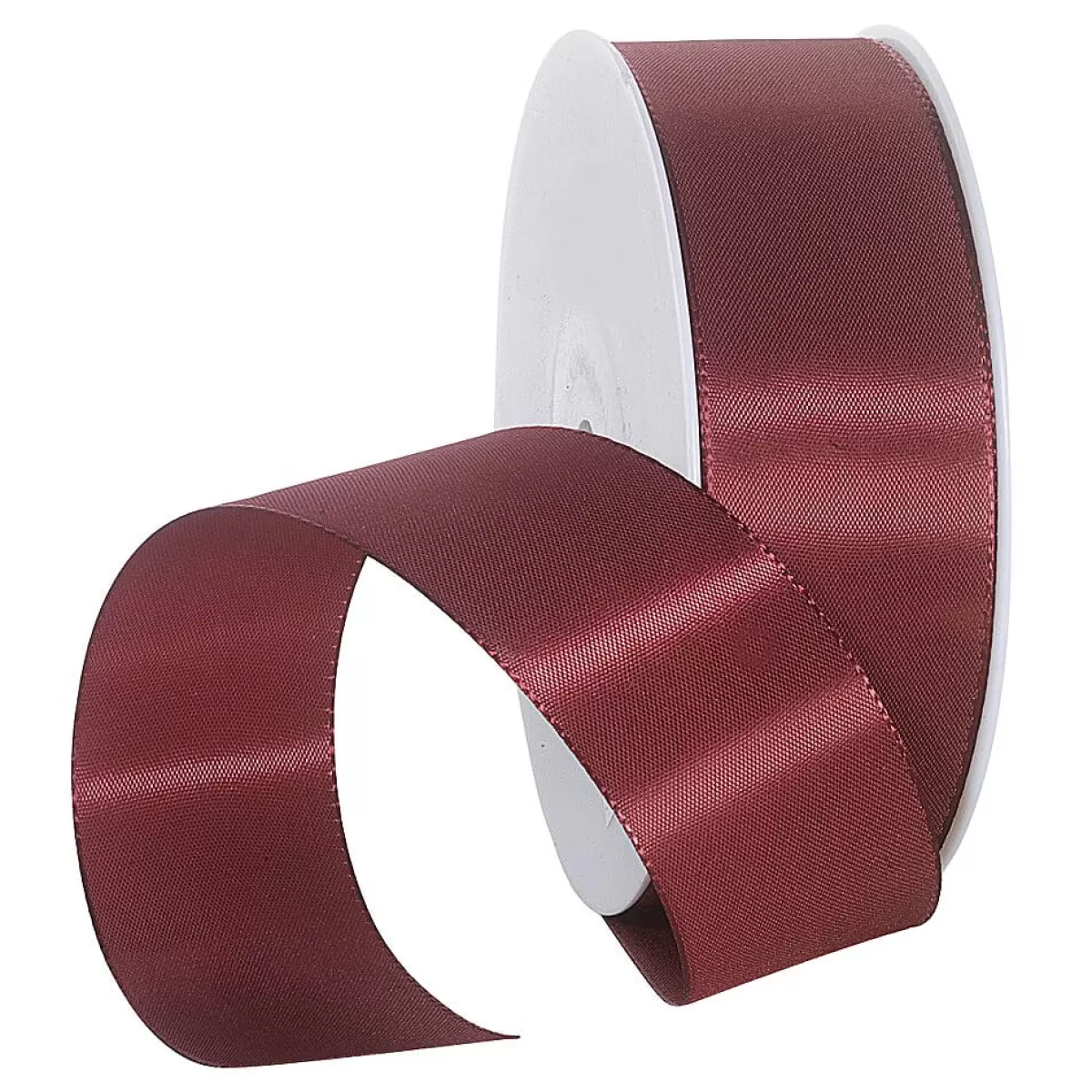 Hot DecoWoerner Taftband Mit Webkante 40 Mm, 50 M, Bordeaux rot