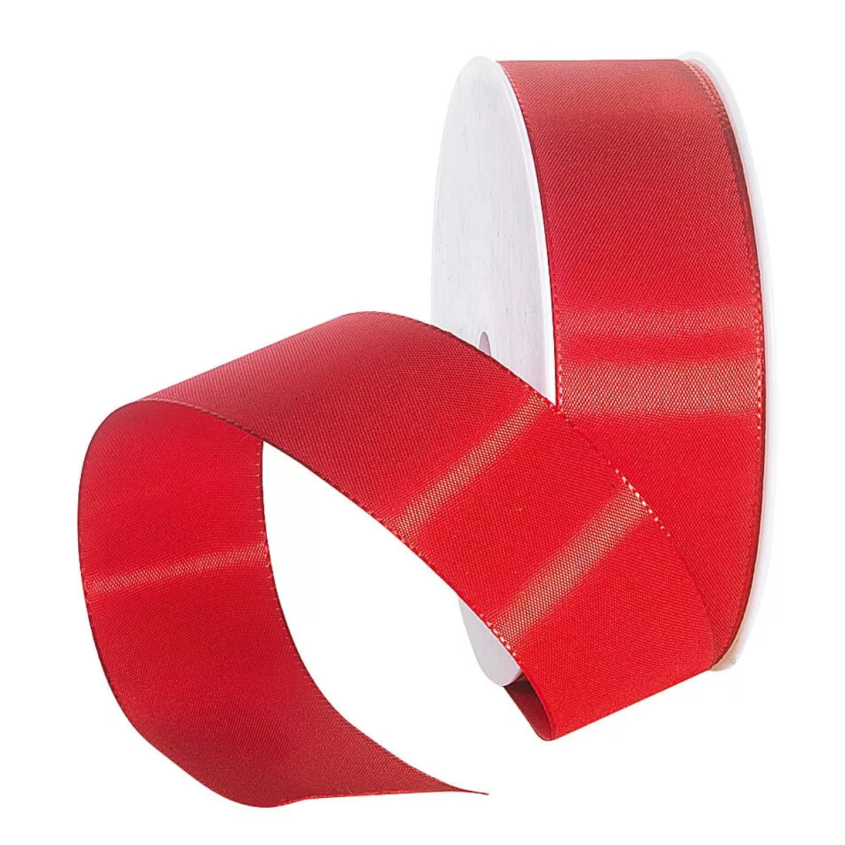 Discount DecoWoerner Taftband Mit Webkante 40 Mm, 50 M, rot