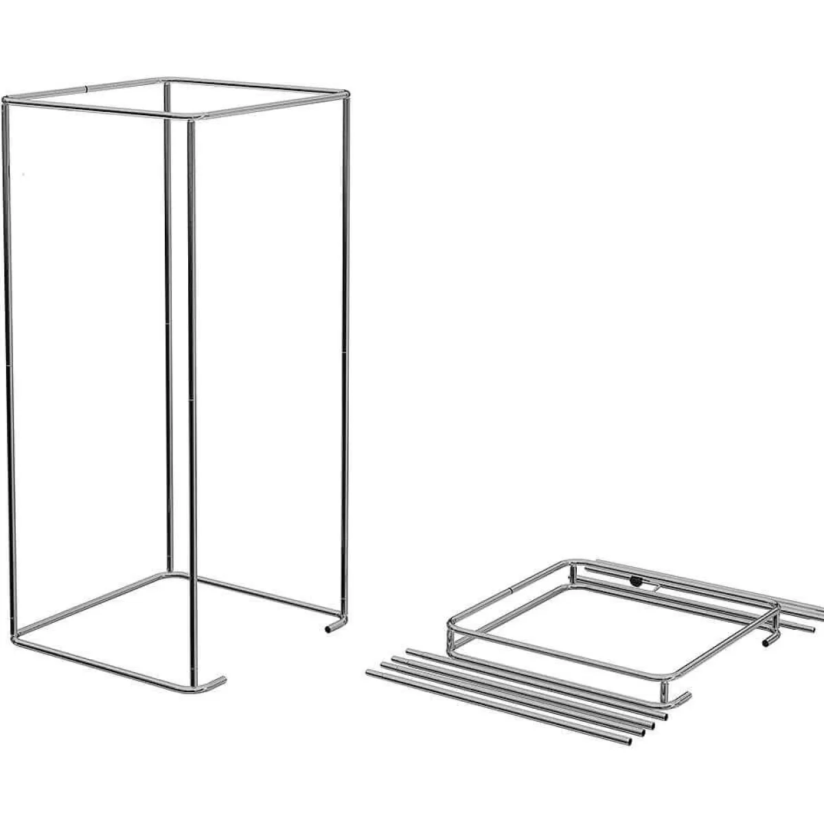 Outlet DecoWoerner Umkleidekabine Selbststehend, 200 Cm Hoch silber