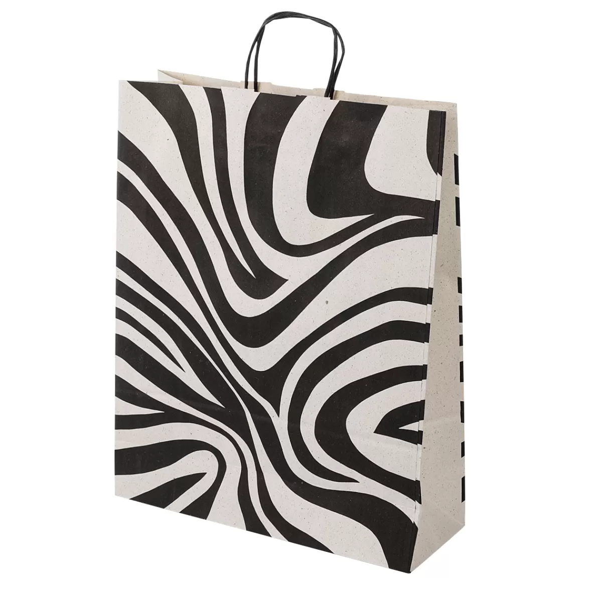 Hot DecoWoerner Umweltfreundliche Geschenk-Trage-Taschen In Zebra-Muster 50 Stück 12 X 26 X 34 Cm