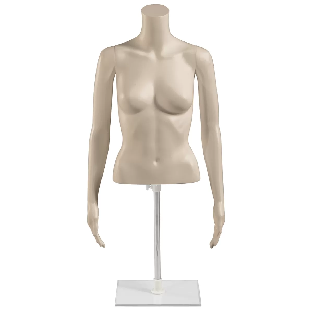 Outlet DecoWoerner Umweltfreundlicher PE Damen-Torso, Hautfarbe Beige