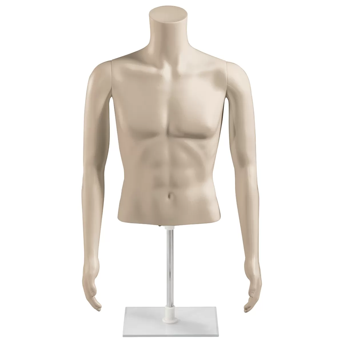 Clearance DecoWoerner Umweltfreundlicher PE Herren-Torso, Hautfarben Beige