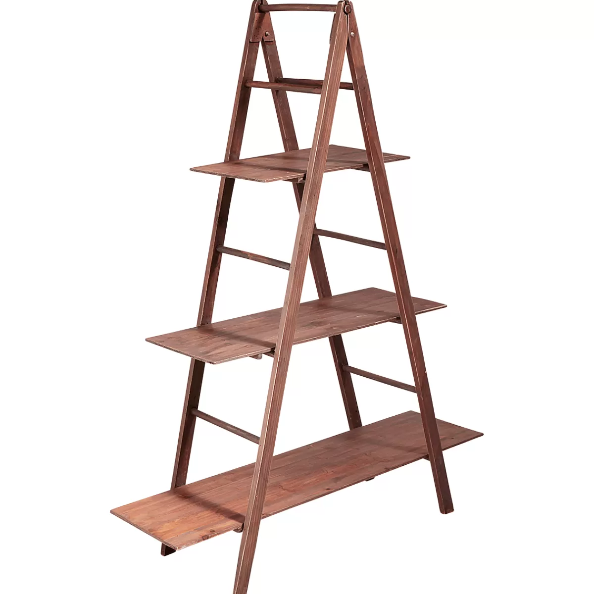 Outlet DecoWoerner Vintage Leiter-Regal , 150 Cm Hoch braun
