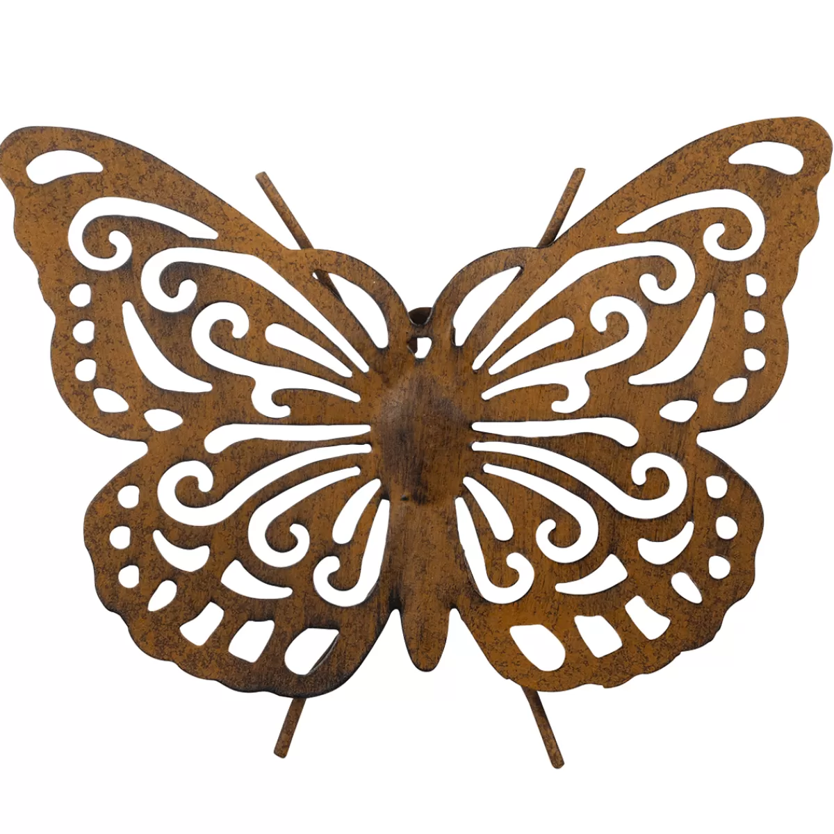 Cheap DecoWoerner Vintage Schmetterling Mit Ausgestanztem Muster Wandhänger 4 X 20 X 23 Cm braun