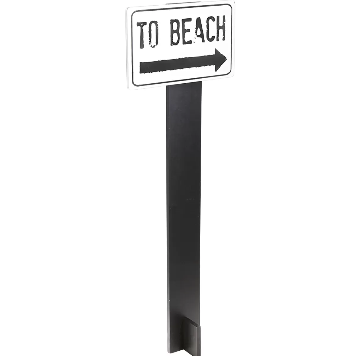 Best DecoWoerner Wegweiser Beach -weiß 120 Cm Hoch schwarz