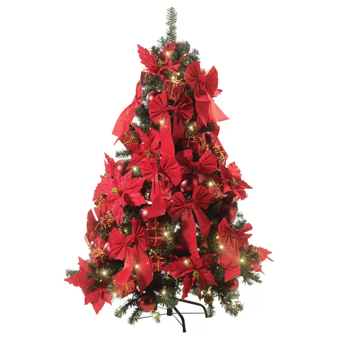 Outlet DecoWoerner Weihnachtsbaum Geschmückt Mit LED, 180 Cm rot