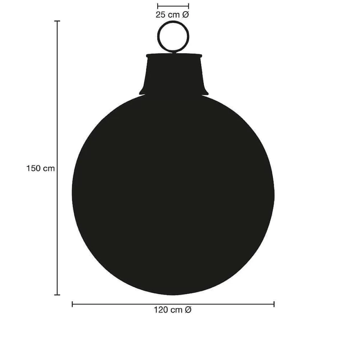 Online DecoWoerner Weihnachtskugel 120 Cm Ø, Wunschfarbe