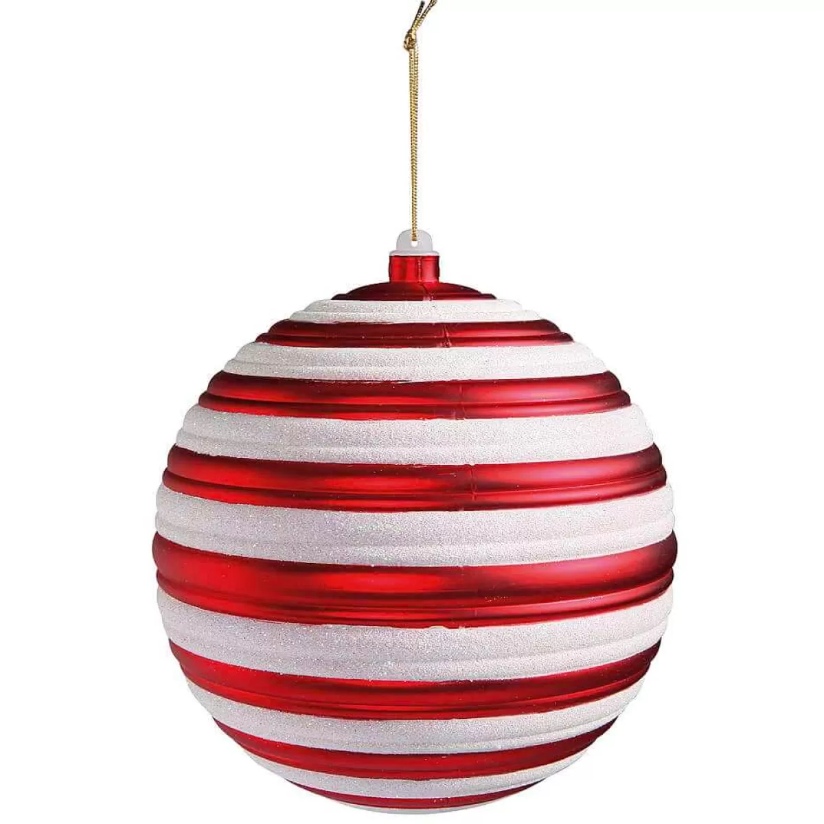 Clearance DecoWoerner Weihnachtskugel 20 Cm Gestreift mehrfarbig