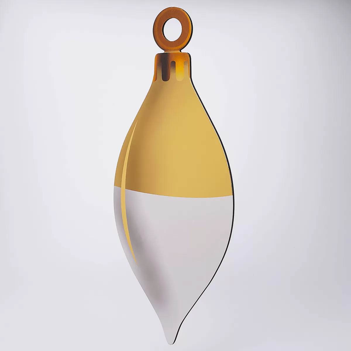 Online DecoWoerner Weihnachtskugel-Display In Tropfen-Form 25 X 56 Cm Gold weiß