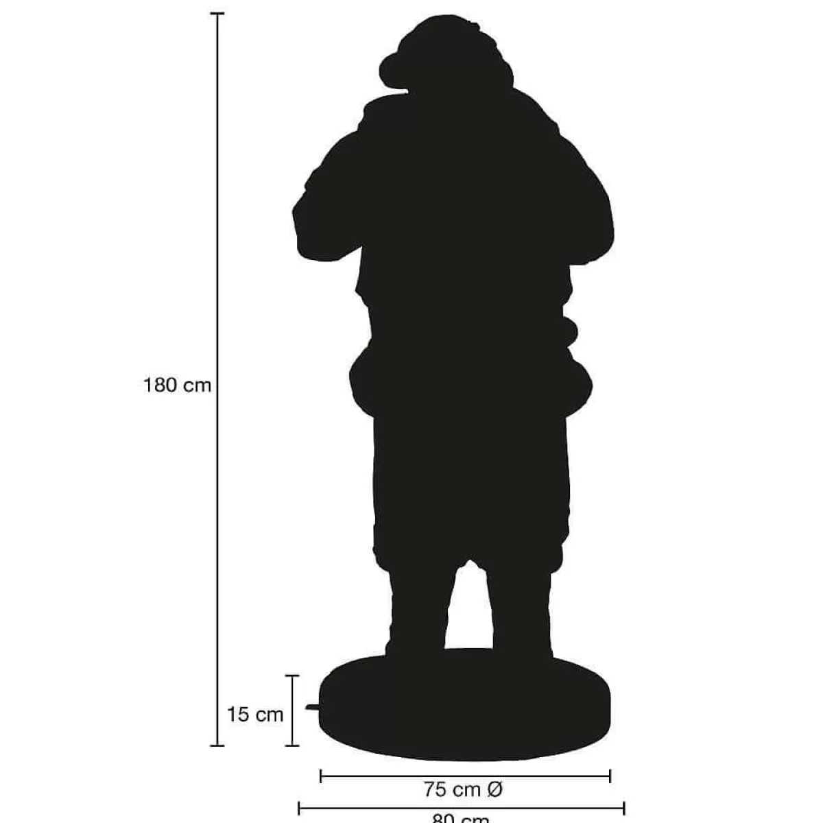 Outlet DecoWoerner Weihnachtsmann In Wunschfarbe 180 Cm