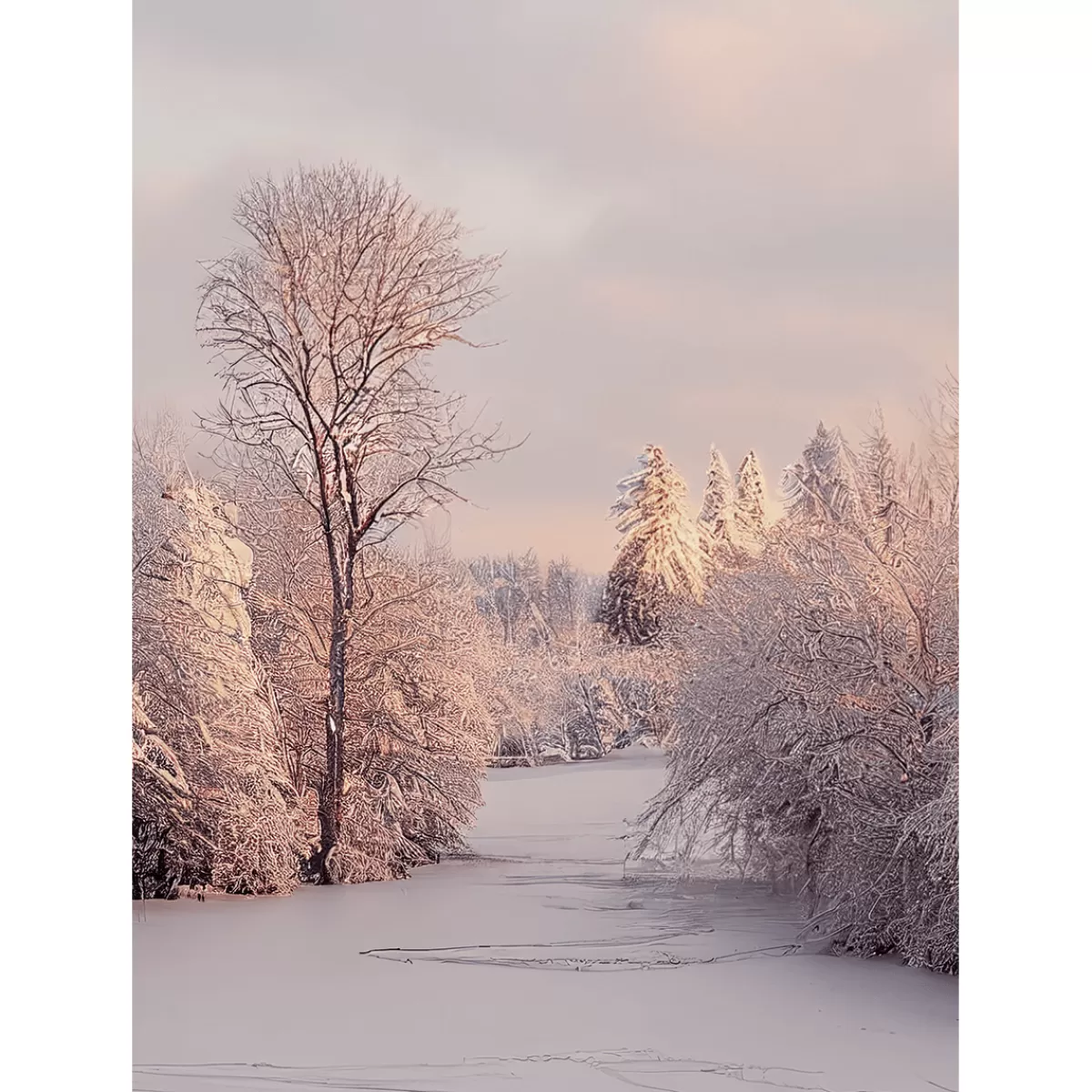Flash Sale DecoWoerner XL-Stoffbanner "Winterstimmung" Aus Schwer Entflammbarem Fahnenstoff 150 X 200 Cm