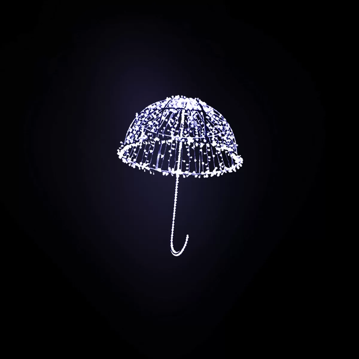 Flash Sale DecoWoerner XXL Lichtobjekt LED Regenschirm 150 Cm silber