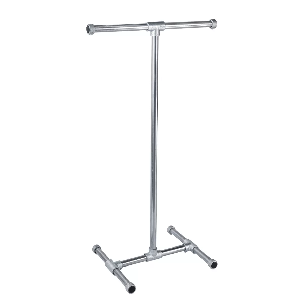 Discount DecoWoerner Zwei-Arm Kleiderständer FACTORY 130 Cm silber